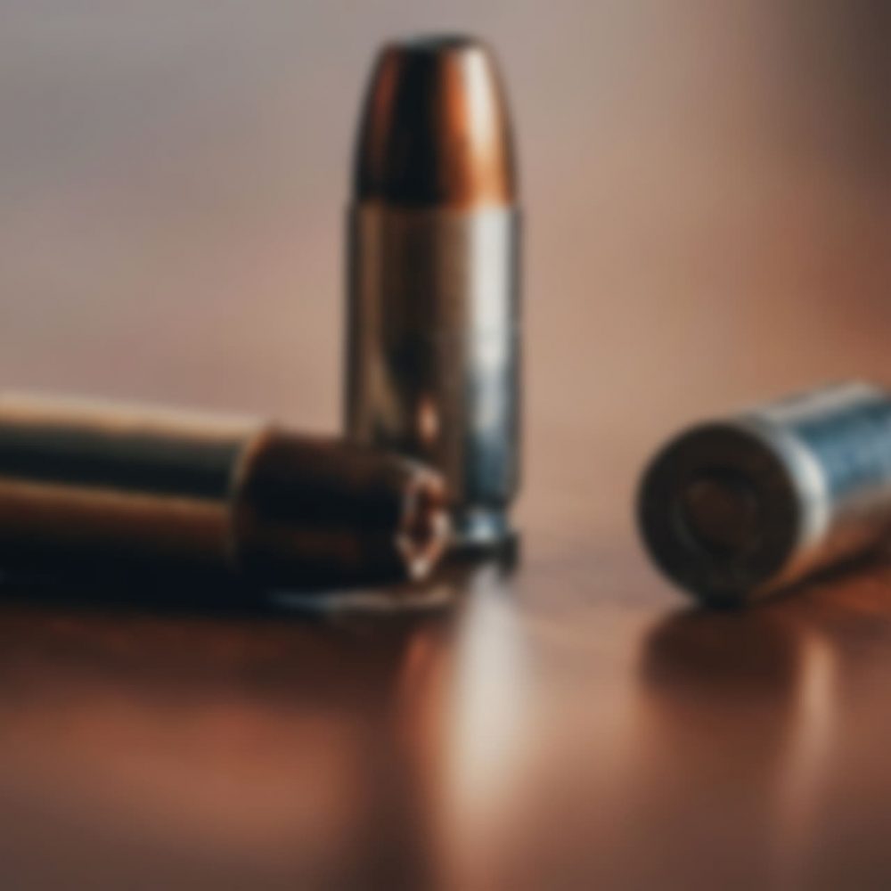 close up on bullets